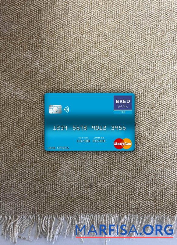 Blank Fiji BRED Bank mastercard photolook front real example